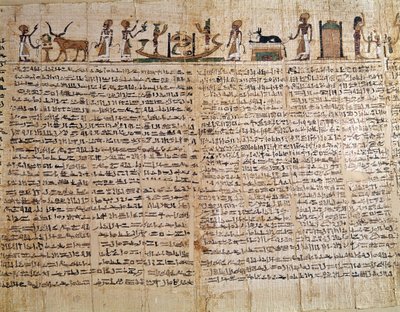 Egyptian Antiquity: Papyrus of a Book of the Dead. Late Period, Louvre Museum, Paris by School Egyptian