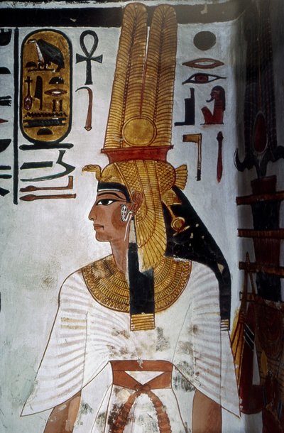 Luxor, Thebes: Portrait of Nefertari (RAMSES II) by School Egyptian