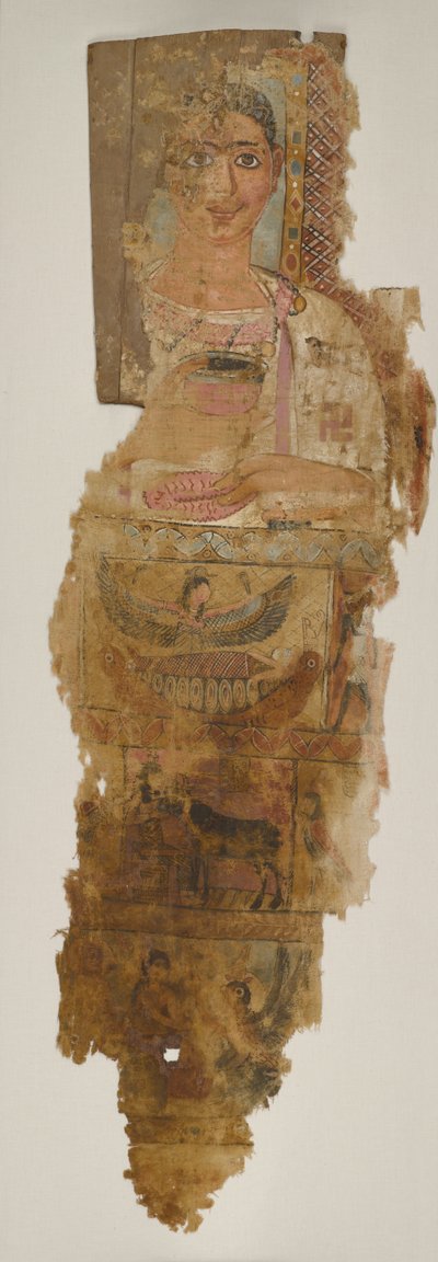 Portrait Shroud of a Young Man by School Egyptian