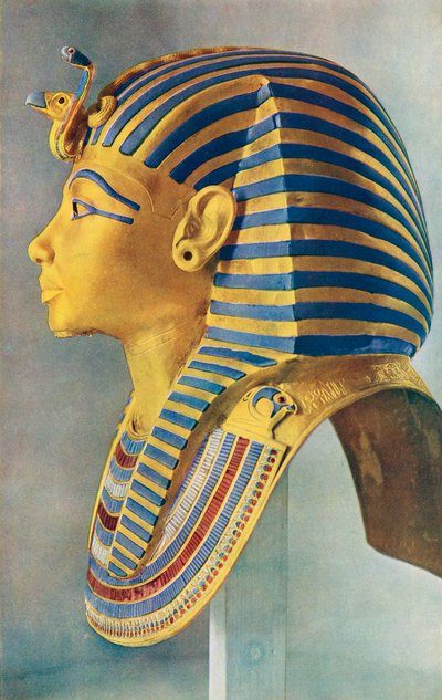 Tutankhamun. The Solid Gold Portrait Mask Which Covered the Head of the Young Pharaoh