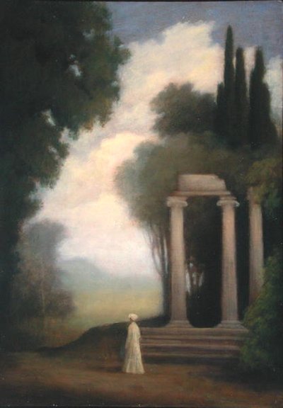 A Figure and a Temple by School English