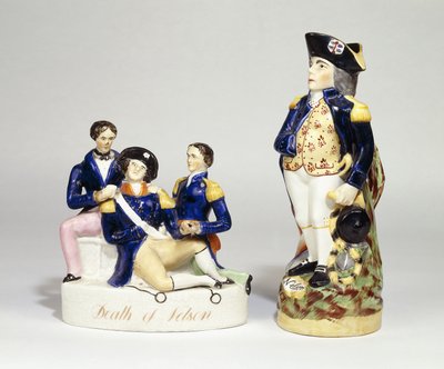 A Staffordshire Portrait Group of the Death of Nelson by School English