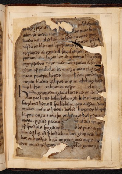 A page of Beowulf from folios sometimes called The 