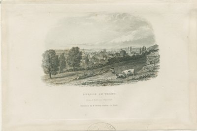 Burton-upon-Trent Bridge and Town by School English