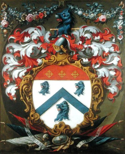 Coat of Arms of Sir Christopher Wren (1632-1723) by School English