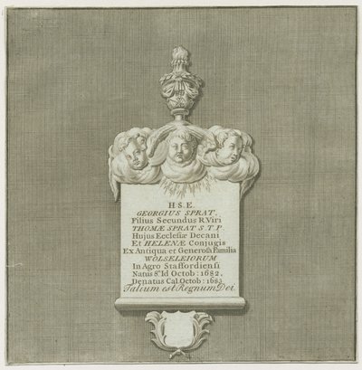 Colwich - Mural Monument to George Sprat by School English