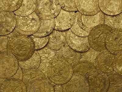 Complete Tudor gold hoard, the Asthall Hoard, from Asthall by School English