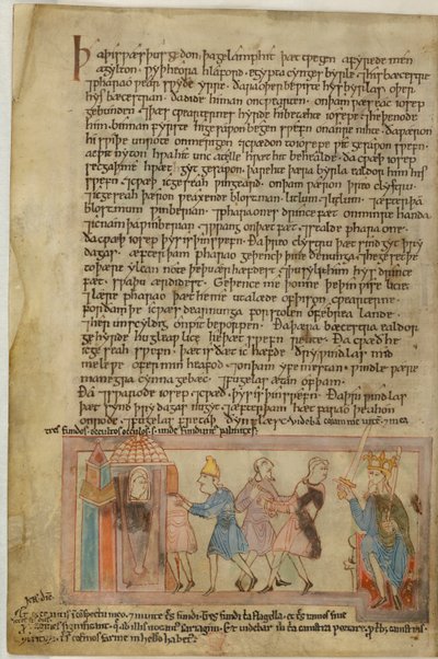 A Scene Showing Anglo-Saxon Justice (illustration) by School English