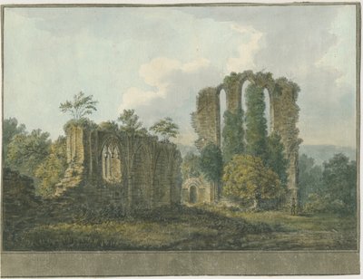 Croxden Abbey: Water Colour Painting by School English