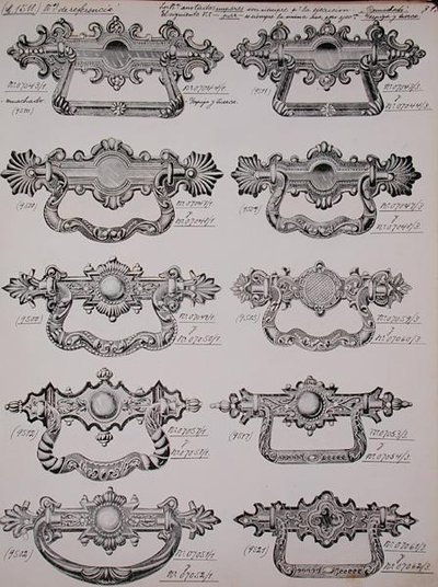 Door Knockers, from a Trade Catalogue of Domestic Goods and Fittings, c.1890-1910 by School English