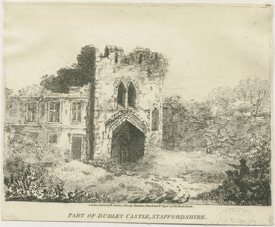 Dudley Castle - The Gatehouse: lithograph, nd [c 1801] by School English