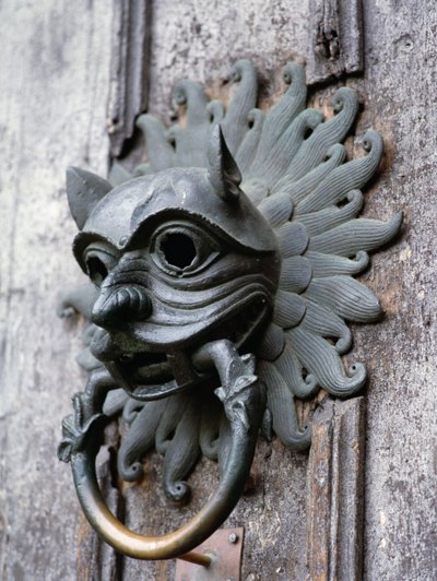 Durham Cathedral Sanctuary Knocker, copy of 12th century bronze original by School English