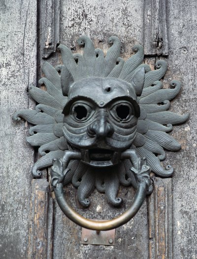 Durham Cathedral Sanctuary Knocker, copy of 12th century bronze original by School English