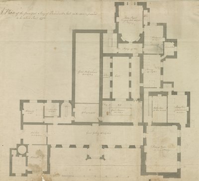 Interior of Beaudesert Hall and Park by School English