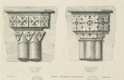 Interior of Lichfield Cathedral - Carved Foliage by School English