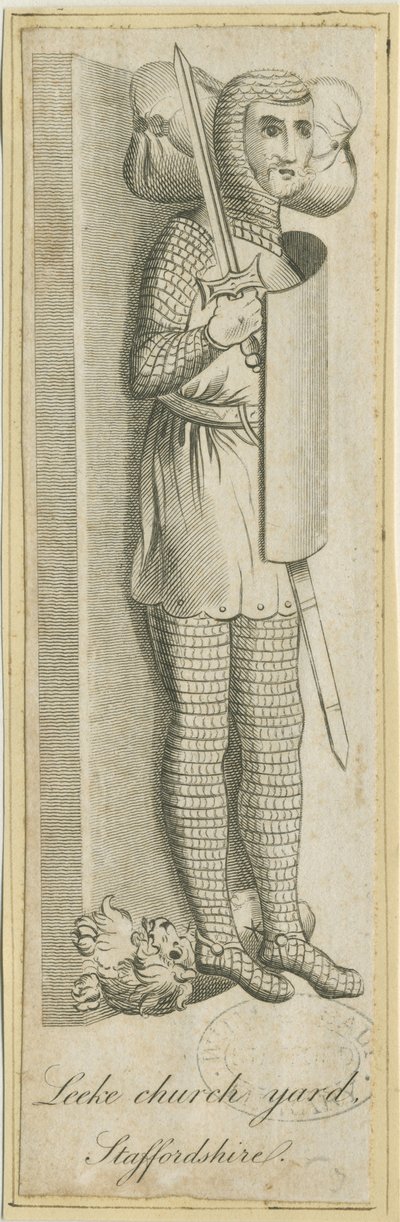 Leek Churchyard - Knight: engraving, nd [?18th cent] by School English