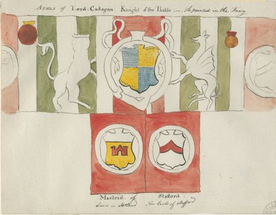 Lichfield - Arms of Lord Cadogan (Friary) by School English
