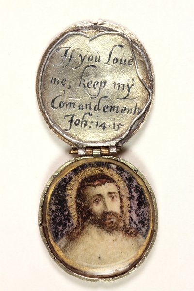Locket containing a head of Christ by School English