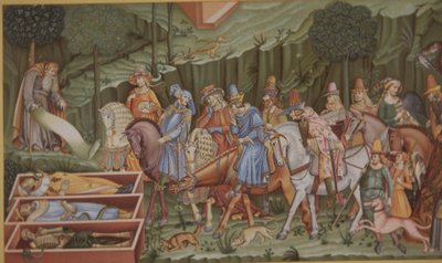 Medieval Rich and Poor Assemble Before the Dead During the Black Death by School English