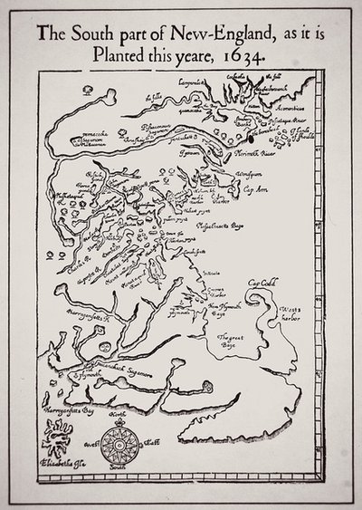 South Part of New England as it is Planted this Year 1634 by School English