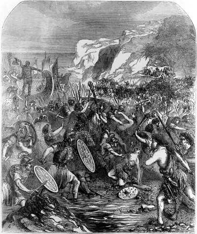 The Landing of Julius Caesar (100-44 BC) in 55 BC by School English