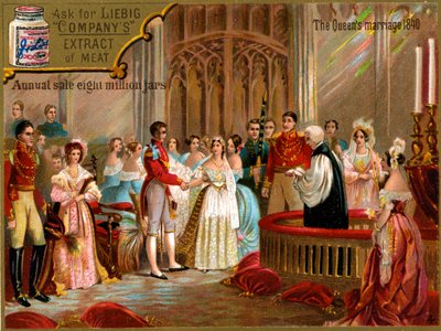 The Marriage of Queen Victoria to Prince Albert in 1840, Liebig Card by School English