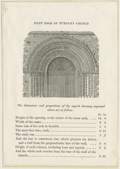 Tutbury Priory Church: West Doorway by School English