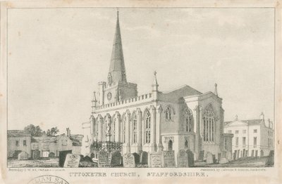 Uttoxeter Church [New]: lithograph, nd [c 1839] by School English