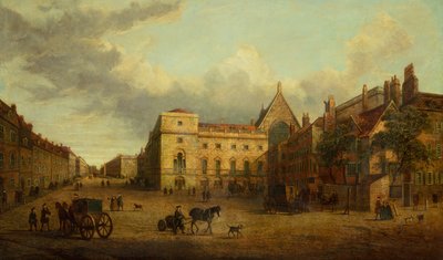 View of Whitehall with Old Palace Yard by School English