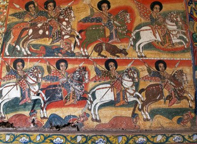 Knights with Lances (detail) by School Ethiopian