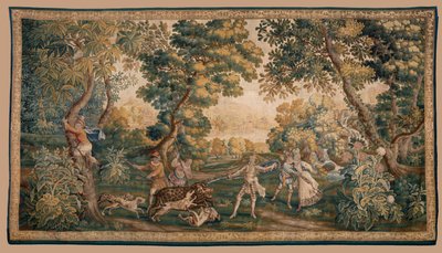 Hunting Scene (tapestry) by School Flemish