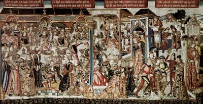 The Feast of King Ahasuerus. Book of Esther: King Ahasuerus (Xerxes I) Gave a Splendid Feast for the Nobles of His Kingdom by School Flemish