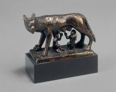 Romulus and Remus Suckled by a She-wolf by School Florentine