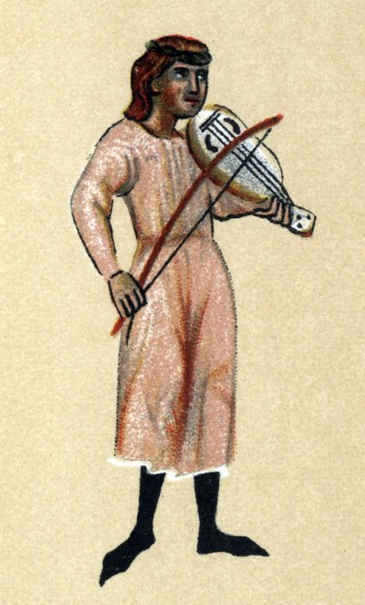 A Troubadour of the Middle Ages, illustration from 
