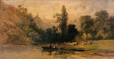 Dinan from the River by School French