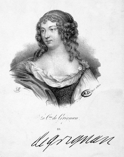 Francoise Marguerite de Sevigne, Countess of Grignan (1648-1705), daughter of Marie de Rabutin-Chantal (Rabutin Chantal), Marquise of Sevigne dit Madame de Sevigne (1626-1696) by School French