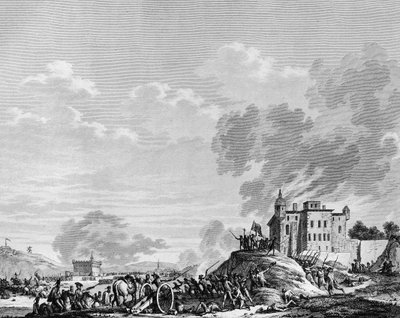 French Revolution: Capture of the camp of Jales en Ardeche by the revolutionary patriots in July 1792. Paris, Library of the Institute of History of Revolution by School French