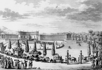 French Revolution: Fete for the triumphant entrance of the monuments of science and arts in France on 28 July 1798 under the orders of Consul Napoleon Bonaparte (looting campaign) by School French