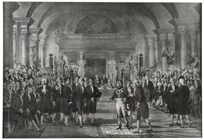 General Bonaparte elected on 25 December 1797 to the section of the mechanical arts of the section of sciences to replace Lazare Carnot at the academy of Sciences in Paris by School French