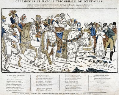 Gras Beef Ceremony During the Carnival in Paris by School French