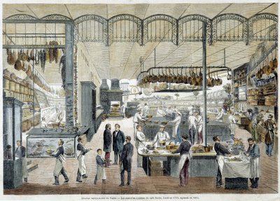 Great restaurants in Paris: the new cuisines of the Café Riche, founded in 1785, enlarged in 1865 by School French