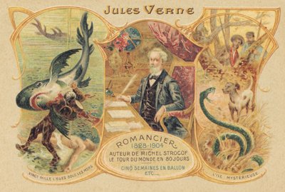 Jules Verne and His Famous Works by School French