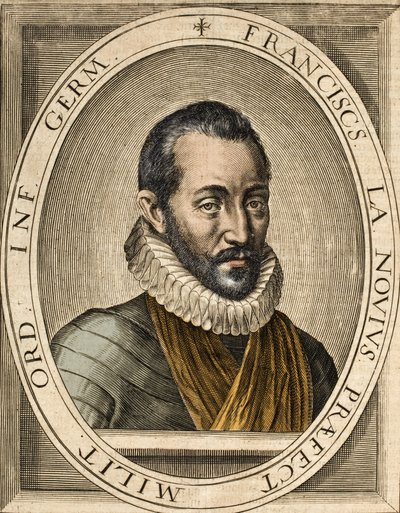Portrait of Francois de La Noue, author of Speeches politiques et militaires francais - Francois de la Noue called Bras-de-Fer (Iron Arm) by School French