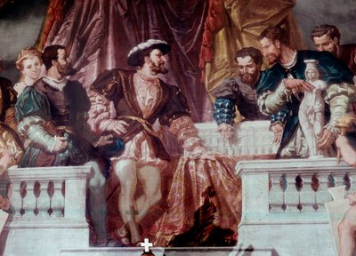 Presentation of the Plans of the New Louvre to King Francois I by School French