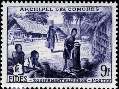 Stamp of Comoros by School French