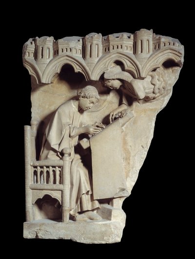 The Evangelist Saint Matthew, Writing Under the Dictation of the Angel by School French