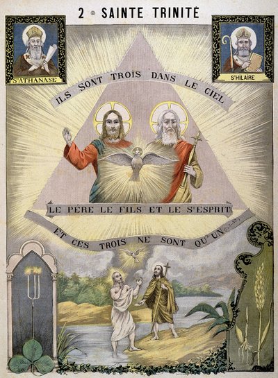 There are three in heaven the Father the Son and the Holy Spirit, and these three are only one by School French