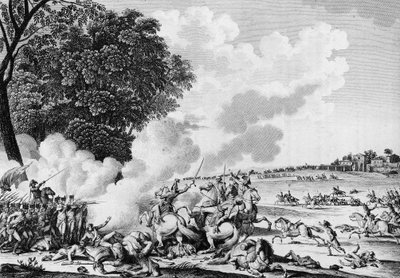 War of the French Revolution: Death of the French general Barthelemy Catherine Joubert (1769-1799), killed in the battle of Novi on 28 Thermidor An VII (August 15) by School French
