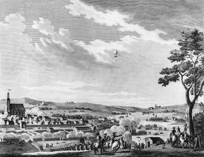French Revolution: Victory of the Battle of Fleurus won by the French on 26 June 1794 against the United Kingdom and Austria. Paris, Library of the Institute of History of Revolution by School French