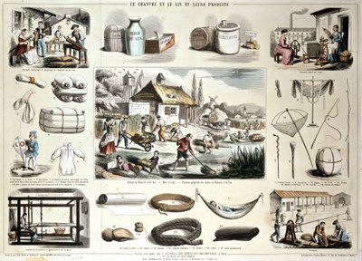 Hemp and flax and their products by School French